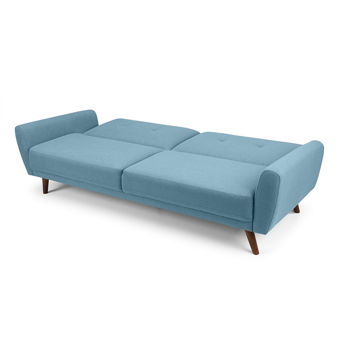 Monza Blue Fabric Sofa Bed - Click Image to Close